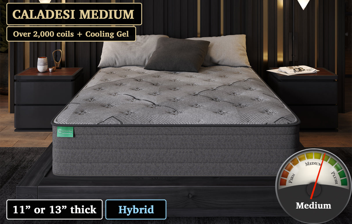 Caladesi Medium Gel, 59" x 80" x 11" mattress w/ two angle cuts
