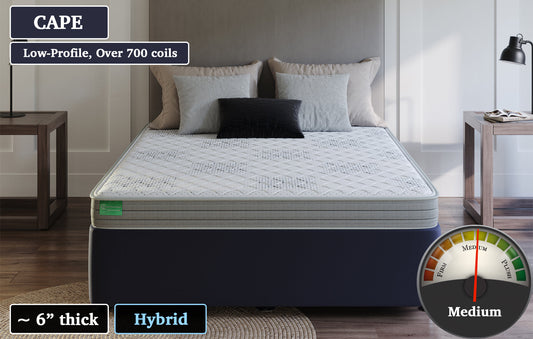 Cape Hybrid - 30" x 78" mattress (w/ 1" extra-firm padding)