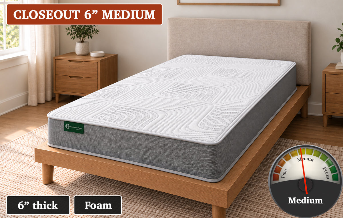 Closeout 6" Medium, custom mattress