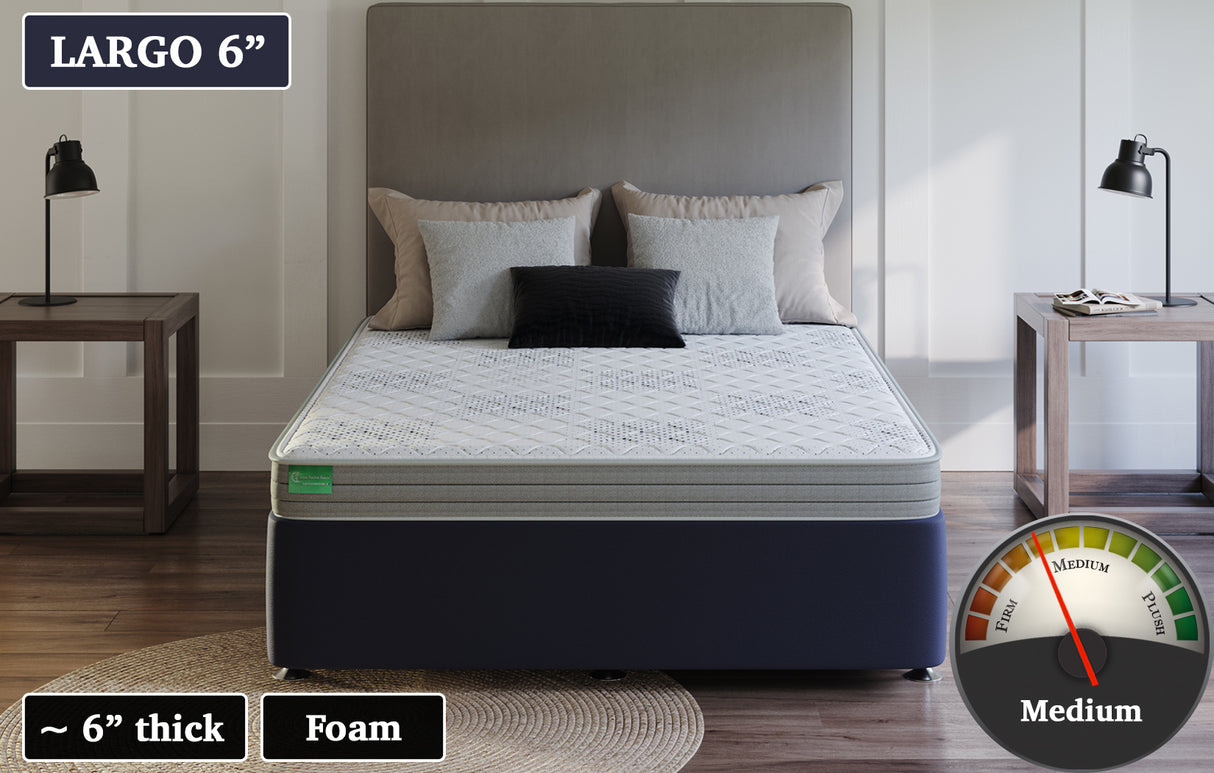 Largo 6", 60" x 78" mattress w/ two angle cuts (Custom Design)