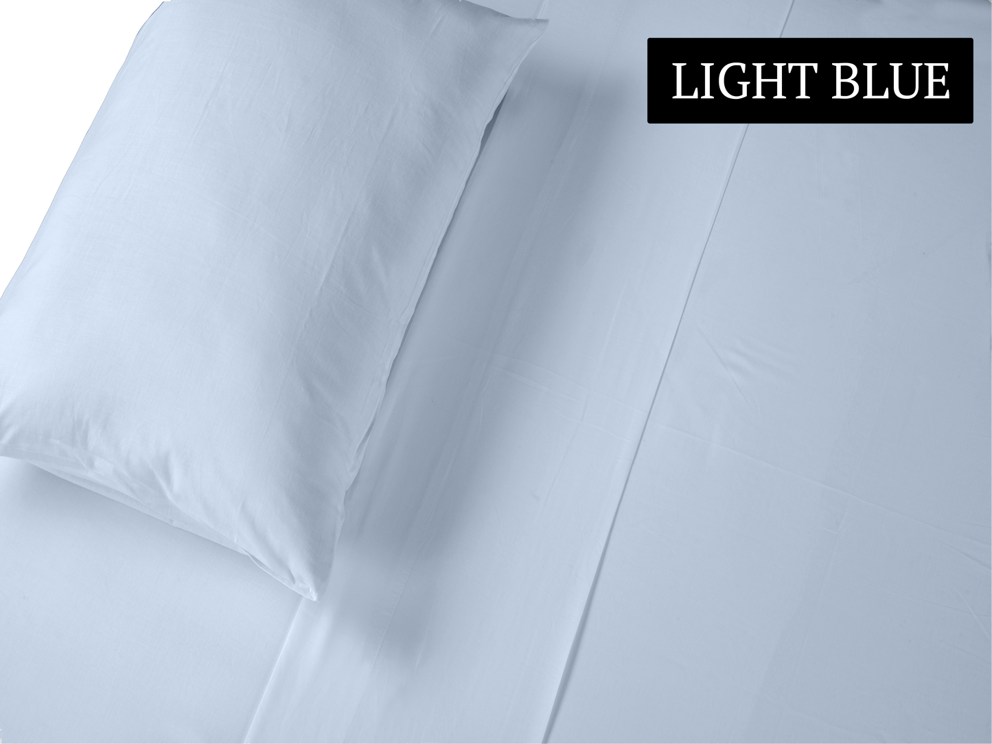 Custom Sheet Set, 69" x 80" x 8" w/4 angles, Light Blue