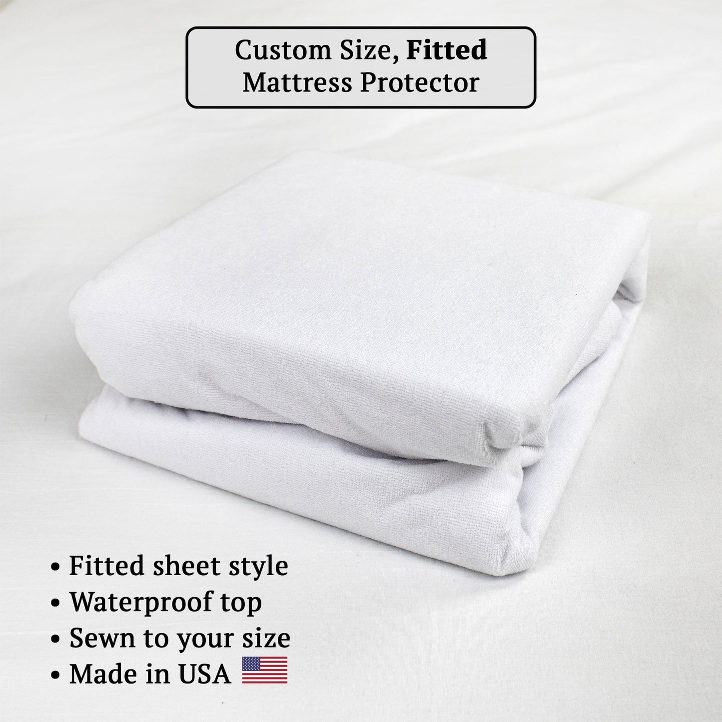 Fitted Mattress Protector, 69" x 80" x 8" w/4 angles