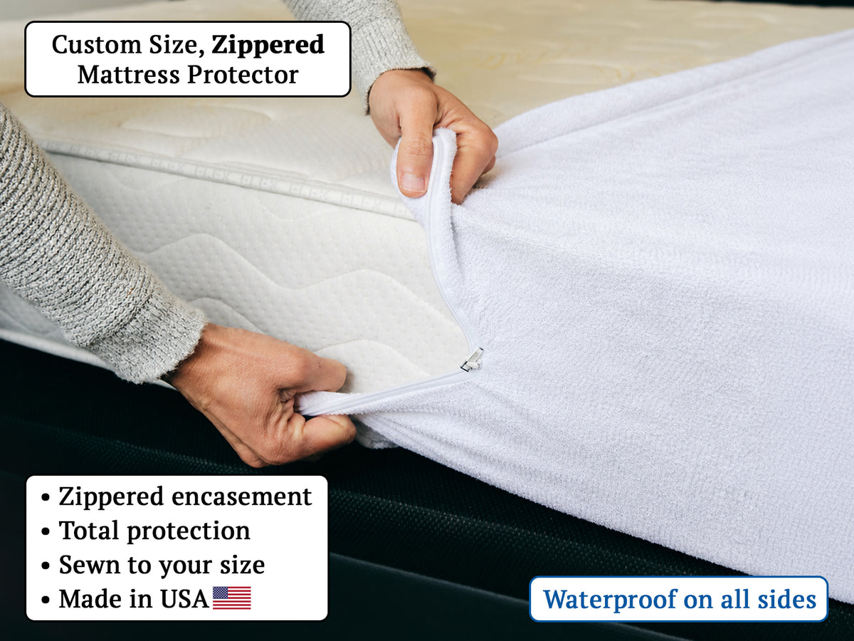 Custom Size, Zippered Mattress Protector
