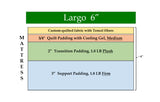 Largo 6", custom mattress