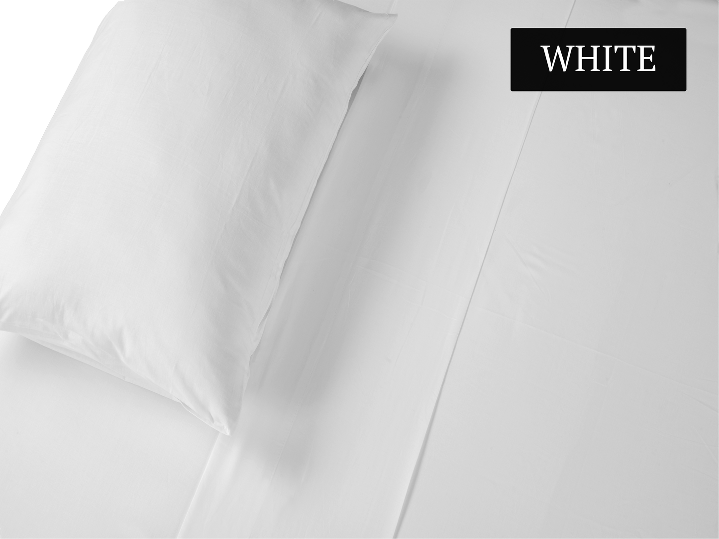 Fitted Sheet Only - 44" x 80" x 6" (White)